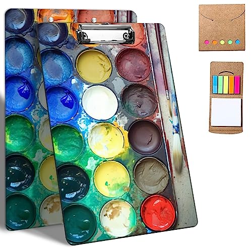 Kunststoff-Klemmbretter, 9 x 12,5 cm Klemmbretter mit flachem Profil-Clip, niedliches Klemmbrett, A4, Briefgröße für Klassenzimmer, Büro, Studenten, Frauen, Kinder, mit Notizen, Kunstfarbkasten Kunststoff-Klemmbretter, 9 x 12,5 cm Klemmbretter mit flachem Profil-Clip, niedliches Klemmbrett, A4, Briefgröße für Klassenzimmer, Büro, Studenten, Frauen, Kinder, mit Notizen, Kunstfarbkasten von GFRGTFHYT