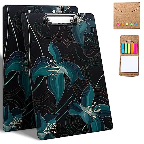 Kunststoff-Klemmbretter, 9 x 12,5 cm Klemmbretter mit flachem Profil-Clip, niedliches Klemmbrett, A4, Briefgröße für Klassenzimmer, Büro, Studenten, Frauen, Kinder, mit Notizen, blaue Kunstblume Kunststoff-Klemmbretter, 9 x 12,5 cm Klemmbretter mit flachem Profil-Clip, niedliches Klemmbrett, A4, Briefgröße für Klassenzimmer, Büro, Studenten, Frauen, Kinder, mit Notizen, blaue Kunstblume von GFRGTFHYT