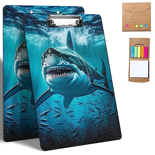 Kunststoff-Klemmbretter, 9 x 12,5 cm Klemmbretter mit flachem Profil-Clip, niedliches Klemmbrett, A4, Briefgröße für Klassenzimmer, Büro, Studenten, Frauen, Kinder, mit Notizen, großer weißer Hai Kunststoff-Klemmbretter, 9 x 12,5 cm Klemmbretter mit flachem Profil-Clip, niedliches Klemmbrett, A4, Briefgröße für Klassenzimmer, Büro, Studenten, Frauen, Kinder, mit Notizen, großer weißer Hai von GFRGTFHYT