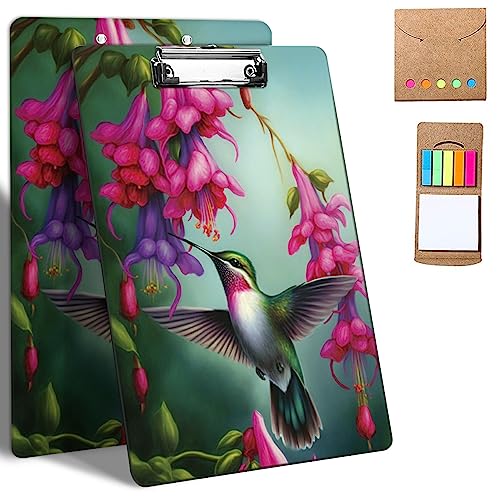 Kunststoff-Klemmbretter, 9 x 12,5 cm Klemmbretter mit niedrigem Profil-Clip, niedliches Klemmbrett, A4, Briefgröße für Klassenzimmer, Büro, Studenten, Frauen, Kinder, mit Notizen, Kolibri Kunststoff-Klemmbretter, 9 x 12,5 cm Klemmbretter mit niedrigem Profil-Clip, niedliches Klemmbrett, A4, Briefgröße für Klassenzimmer, Büro, Studenten, Frauen, Kinder, mit Notizen, Kolibri von GFRGTFHYT