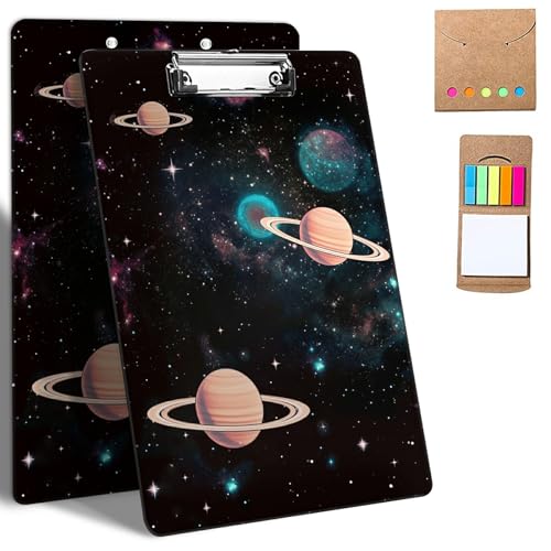Kunststoff-Klemmbretter, 9 x 12,5 cm Klemmbretter mit niedrigem Profil-Clip, niedliches Klemmbrett, A4, Briefgröße mit Notizen für Klassenzimmer, Büro, Studenten, Frauen, Weltraum-Galaxie-Universum Kunststoff-Klemmbretter, 9 x 12,5 cm Klemmbretter mit niedrigem Profil-Clip, niedliches Klemmbrett, A4, Briefgröße mit Notizen für Klassenzimmer, Büro, Studenten, Frauen, Weltraum-Galaxie-Universum von GFRGTFHYT