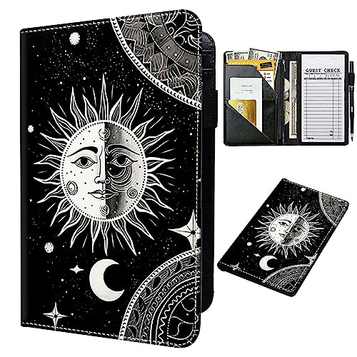 Serverbücher für Kellnerinnen mit Reißverschlusstasche – Kellnerbuch aus Leder, für Restaurant, Gäste, Checkhalter, Präsentation mit Geldorganisator, Brieftasche, für Servierschürzen, Sonne und Mond, Astrologierad Serverbücher für Kellnerinnen mit Reißverschlusstasche – Kellnerbuch aus Leder, für Restaurant, Gäste, Checkhalter, Präsentation mit Geldorganisator, Brieftasche, für Servierschürzen, Sonne und Mond, Astrologierad von GFRGTFHYT