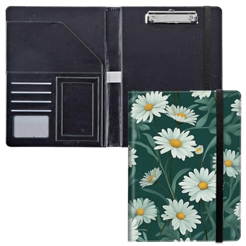 for Padfolio, Klemmbrett, Ordner, Portfolio für Männer und Frauen, PU-Leder-Klemmbretter mit Aufbewahrungsabdeckung für Rechtsblockhalter, Briefgröße, A4, Schreibblock für Büro, Notizblock von GFRGTFHYT