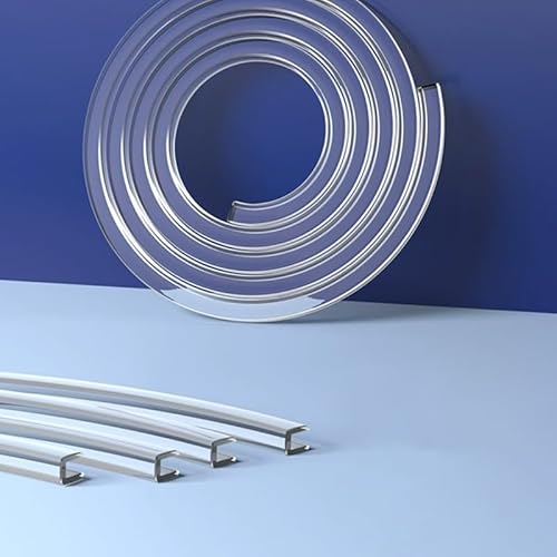 GFYHTN Kantenschutzprofil Selbstklebend, 1m U-Form Kantenschutz Klemmprofil, PVC Transparente Kantenstreifen Eckenschutz Für Glastische(10-11mm) von GFYHTN