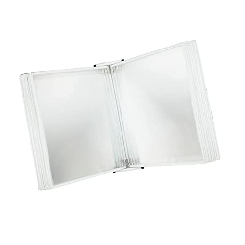 Flip-File-Halter, an der Wand montiertes Poster-Flip-Book-Display, mit 10 doppelseitigen Paneelen, an der Wand montiertes Referenzsystem for Dokumente im A4-Letter-Format, verschiedene Farben, PVC (ro von GGFFJ