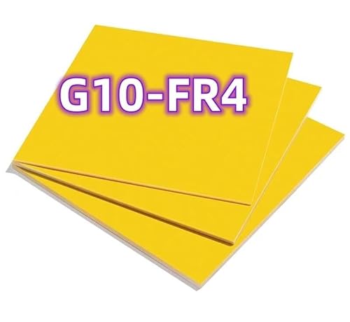 GGGOAJVB 3240 Epoxidharz-Isolierplatte G10 FR4 Glasfaser Bakelit Elektrische Lithiumbatterie Verarbeitung Gravur Schneiden Gelb(100MM x 100MM,0.5mm) von GGGOAJVB