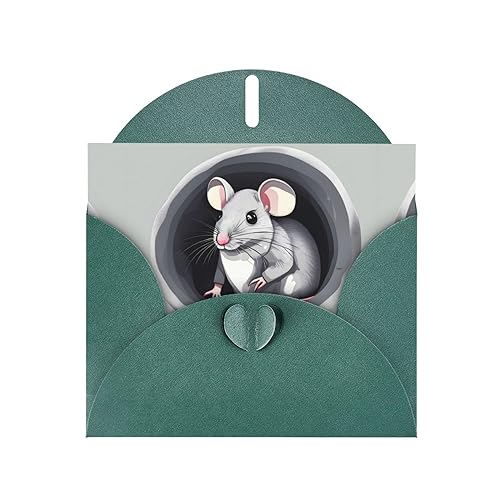 Ggnkdl Grußkarte mit Maus im Loch, hochwertiges Perlglanz-Papier mit schillerndem Funkel-Effekt Ggnkdl Grußkarte mit Maus im Loch, hochwertiges Perlglanz-Papier mit schillerndem Funkel-Effekt von GGNKDL