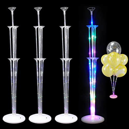 Leuchtendes Ballonständer Kit 4 Set Tischballon Dekorationen mit Lichterkette für Geburtstag Hochzeit Weihnachten Party Dekorationen Leuchtendes Ballonständer Kit 4 Set Tischballon Dekorationen mit Lichterkette für Geburtstag Hochzeit Weihnachten Party Dekorationen von GGOUPTY