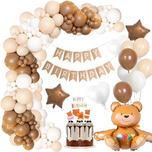 GGTTNRT Geburtstagsdeko Mädchen Junge Bär Stern Herz Luftballon Cake Topper Happy Birthday Girlande Kindergeburtstag Deko, Partydeko Geburtstag Babyparty GGTTNRT Geburtstagsdeko Mädchen Junge Bär Stern Herz Luftballon Cake Topper Happy Birthday Girlande Kindergeburtstag Deko, Partydeko Geburtstag Babyparty von GGTTNRT