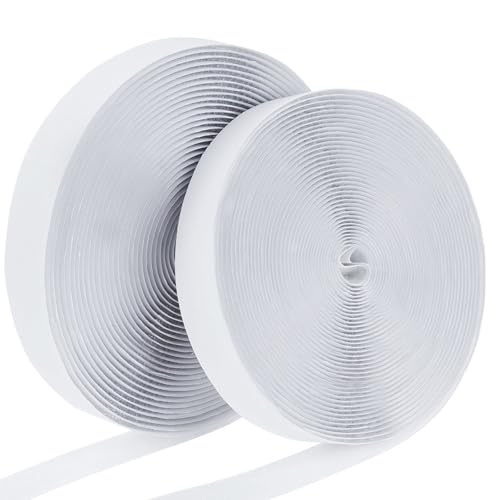 GGTTNRT Klettband Selbstklebend 10 Meter Doppelseitiges Klettband Selbstklebendes Klettband 20mm Breit (Weiß) von GGTTNRT