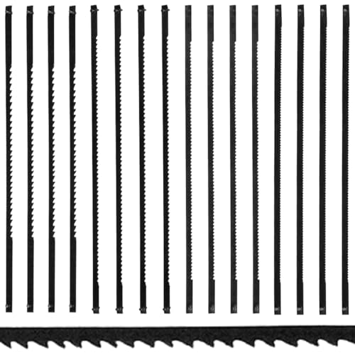 GGUFAY 16 Stück Dekupiersägeblatt 130mm Feinschnitt Laubsägeblätter mit Stift 10/15/18/24 Zähne passend für Dekupiersägen für Elektrowerkzeug Zubehör Holzbearbeitung von GGUFAY