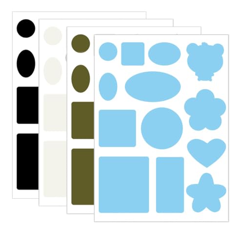 GGUFAY 4 Blatt Daunenjacke Reparatur Flicken, Nylon Repair Patches Selbstklebender wasserdichte Reparaturflicke Reparatur Aufkleber für Kleidung, Zelt, Tasche, Regenschirm (4 Farben) von GGUFAY