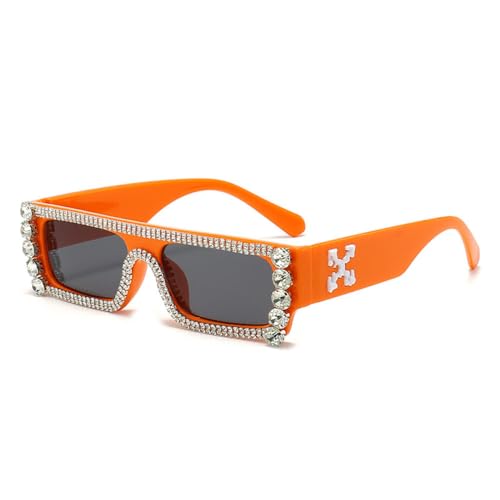 GGYTMQL Diamantbesetzte Mode Nische Trend Hip-Hop-Stil Sonnenbrille Bühnenauftritt Party Sonnenbrille Herren Damen von GGYTMQL