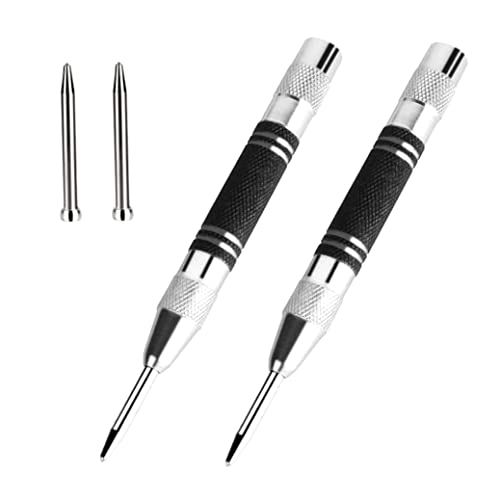 Automatic Center Punch Black Stahlverstellbares Federbelastung geladener Mitte Loch Punch Tools 4pcs von GGpone