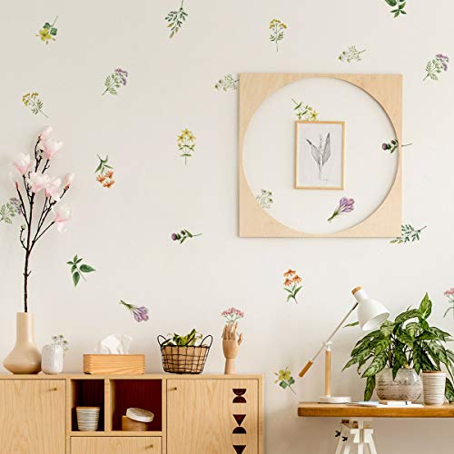 GHELKUC Wandaufkleber Garten Blumen,Bunt Blumen Wandtattoo Wildblume Wandsticker für Mädchen Junge Schlafzimmer Fenster Wanddeko GHELKUC Wandaufkleber Garten Blumen,Bunt Blumen Wandtattoo Wildblume Wandsticker für Mädchen Junge Schlafzimmer Fenster Wanddeko von GHELKUC