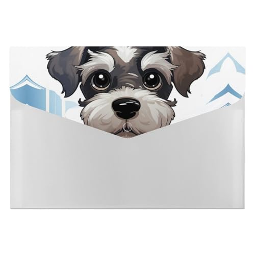 Adorable Schnauzer Akkordeon-Aktenordner, 6 Fächer, Dokumenten-Organizer, Fächermappe mit Etiketten, Reisedokumentenmappe, Kunststoff-Umschläge mit Schnappverschluss, 33 x 23 cm Adorable Schnauzer Akkordeon-Aktenordner, 6 Fächer, Dokumenten-Organizer, Fächermappe mit Etiketten, Reisedokumentenmappe, Kunststoff-Umschläge mit Schnappverschluss, 33 x 23 cm von GHENBLT