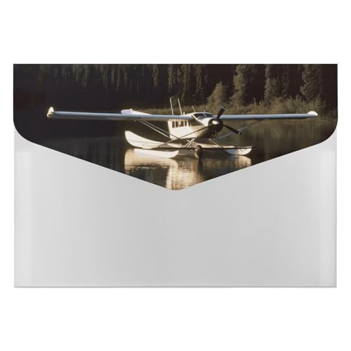 Akkordeon-Aktenordner, Flugzeug am See, 6 Fächer, Dokumenten-Organizer, Fächermappe mit Etiketten, Reise-Dokumentenmappe, Kunststoff-Umschläge mit Schnappverschluss, 33 x 23 cm Akkordeon-Aktenordner, Flugzeug am See, 6 Fächer, Dokumenten-Organizer, Fächermappe mit Etiketten, Reise-Dokumentenmappe, Kunststoff-Umschläge mit Schnappverschluss, 33 x 23 cm von GHENBLT
