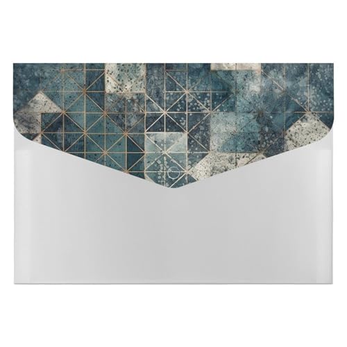 Akkordeon-Aktenordner mit 6 Fächern, Akkordeon-Ordner, Fächermappe mit Etiketten, Reisedokumentenmappe, Kunststoff-Umschläge mit Schnappverschluss, 33 x 23 cm, Blau und Grau Akkordeon-Aktenordner mit 6 Fächern, Akkordeon-Ordner, Fächermappe mit Etiketten, Reisedokumentenmappe, Kunststoff-Umschläge mit Schnappverschluss, 33 x 23 cm, Blau und Grau von GHENBLT