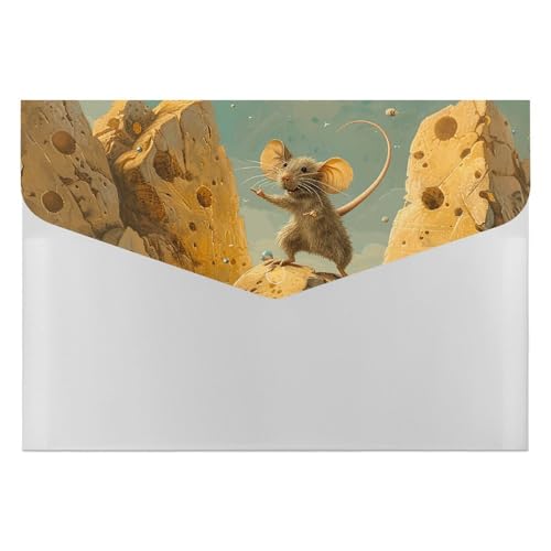 Akkordeon-Aktenordner mit 6 Fächern, Akkordeon-Ordner mit Etiketten, Reise-Dokumentenmappe, Kunststoff-Umschläge mit Schnappverschluss, 33 x 23 cm von GHENBLT