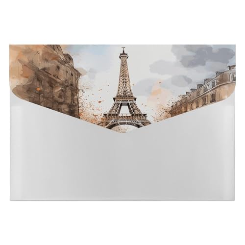 Aquarell Paris Akkordeon-Aktenordner, 6 Fächer, Dokumenten-Organizer, Fächermappe mit Etiketten, Reisedokumentenmappen, Kunststoff-Umschläge mit Schnappverschluss, 33 x 23 cm Aquarell Paris Akkordeon-Aktenordner, 6 Fächer, Dokumenten-Organizer, Fächermappe mit Etiketten, Reisedokumentenmappen, Kunststoff-Umschläge mit Schnappverschluss, 33 x 23 cm von GHENBLT