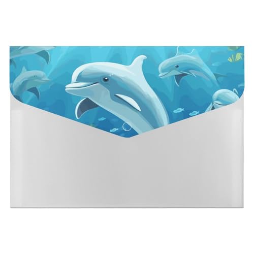 Delphin Akkordeon-Aktenordner, 6 Fächer, Dokumenten-Organizer, Fächermappe mit Etiketten, Reisedokumentenmappe, Kunststoff-Umschläge mit Schnappverschluss, 33 x 23 cm Delphin Akkordeon-Aktenordner, 6 Fächer, Dokumenten-Organizer, Fächermappe mit Etiketten, Reisedokumentenmappe, Kunststoff-Umschläge mit Schnappverschluss, 33 x 23 cm von GHENBLT