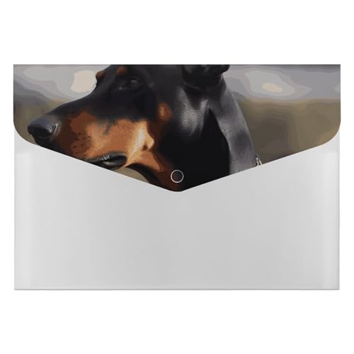 Doberman Akkordeon-Aktenordner, 6 Fächer, Dokumenten-Organizer, Fächermappe Akkordeon-Ordner mit Etiketten, Reisedokumentenmappen, Kunststoff-Umschläge mit Schnappverschluss, 33 x 23 cm Doberman Akkordeon-Aktenordner, 6 Fächer, Dokumenten-Organizer, Fächermappe Akkordeon-Ordner mit Etiketten, Reisedokumentenmappen, Kunststoff-Umschläge mit Schnappverschluss, 33 x 23 cm von GHENBLT