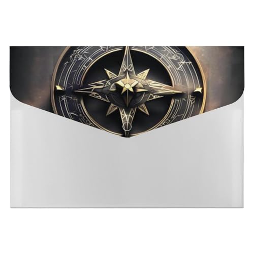 Norse Runes Kompass Akkordeon-Aktenordner mit 6 Fächern, Dokumenten-Organizer, Fächermappe mit Etiketten, Reisedokumentenmappen, Kunststoff-Umschläge mit Schnappverschluss, 33 x 23 cm Norse Runes Kompass Akkordeon-Aktenordner mit 6 Fächern, Dokumenten-Organizer, Fächermappe mit Etiketten, Reisedokumentenmappen, Kunststoff-Umschläge mit Schnappverschluss, 33 x 23 cm von GHENBLT