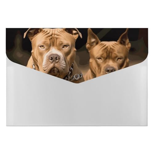 Pitbull Dogs Akkordeon-Aktenordner mit 6 Fächern, Akkordeon-Ordner mit Etiketten, Reisedokumentenmappe, Kunststoff-Umschläge mit Schnappverschluss, 33 x 23 cm Pitbull Dogs Akkordeon-Aktenordner mit 6 Fächern, Akkordeon-Ordner mit Etiketten, Reisedokumentenmappe, Kunststoff-Umschläge mit Schnappverschluss, 33 x 23 cm von GHENBLT