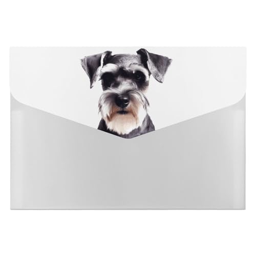 Well-Behaved Schnauzer Akkordeon-Aktenordner, 6 Fächer, Dokumenten-Organizer, Fächermappe mit Etiketten, Reisedokumentenmappen, Kunststoff-Umschläge mit Schnappverschluss, 33 x 23 cm von GHENBLT