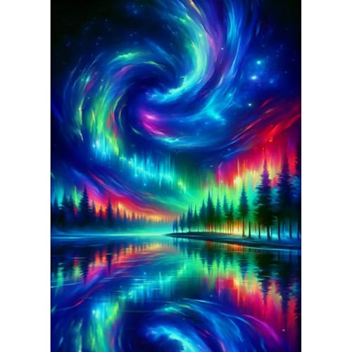 GHHKUD Aurora Diamond Painting für Erwachsene, 5D DIY Diamant Painting Bilder für Erwachsene Anfänger, Diamond Art Painting Set, Full Drill Diamant Malerei für Dekoration 30x40 cm GHHKUD Aurora Diamond Painting für Erwachsene, 5D DIY Diamant Painting Bilder für Erwachsene Anfänger, Diamond Art Painting Set, Full Drill Diamant Malerei für Dekoration 30x40 cm von GHHKUD