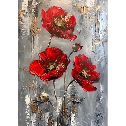 GHHKUD Blume Diamond Painting für Erwachsene, 5D Diamant Painting Bilder für Erwachsene Anfänger Mädchen, DIY Diamond Art Painting Set, Full Drill Diamant Malerei für Dekoration 30x40 CM von GHHKUD