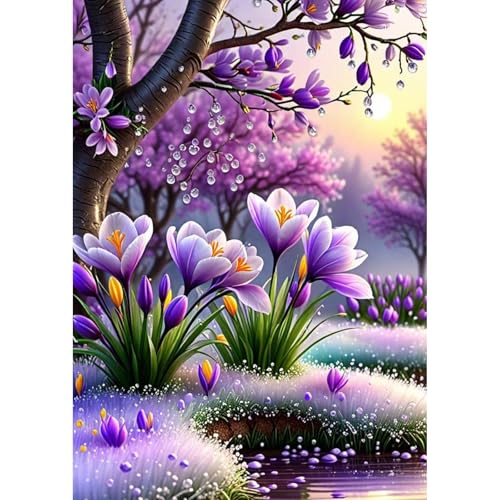 GHHKUD Diamond Painting für Erwachsene, Blume 5D Diamant Painting Bilder für Erwachsene Anfänger, DIY Diamond Art Painting Set, Full Drill Diamant Malerei für Dekoration 30x40 CM von GHHKUD