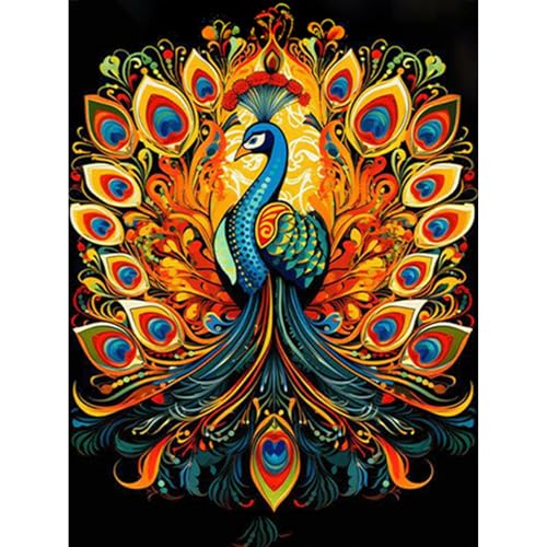 GHHKUD Diamond Painting für Erwachsene, Pfau 5D DIY Diamant Painting Bilder für Erwachsene Anfänger, Diamond Painting Set, Full Drill Diamant Malerei für Haus Dekoration 30x40 cm GHHKUD Diamond Painting für Erwachsene, Pfau 5D DIY Diamant Painting Bilder für Erwachsene Anfänger, Diamond Painting Set, Full Drill Diamant Malerei für Haus Dekoration 30x40 cm von GHHKUD