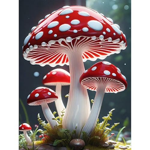 GHHKUD Diamond Painting für Erwachsene, Pilz 5D DIY Diamant Painting Bilder für Erwachsene Anfänger, Diamond Painting Set, Full Drill Diamant Malerei für Haus Dekoration 30x40 cm GHHKUD Diamond Painting für Erwachsene, Pilz 5D DIY Diamant Painting Bilder für Erwachsene Anfänger, Diamond Painting Set, Full Drill Diamant Malerei für Haus Dekoration 30x40 cm von GHHKUD