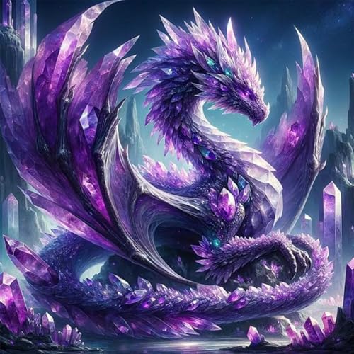 GHHKUD Drache Diamond Painting für Erwachsene, Tiere 5D Diamant Painting Bilder für Erwachsene Anfänger, DIY Diamond Art Painting Set, Full Drill Diamant Malerei für Dekoration 30x30 CM GHHKUD Drache Diamond Painting für Erwachsene, Tiere 5D Diamant Painting Bilder für Erwachsene Anfänger, DIY Diamond Art Painting Set, Full Drill Diamant Malerei für Dekoration 30x30 CM von GHHKUD