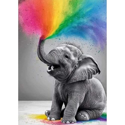 GHHKUD Elefant Diamond Painting für Erwachsene, Tiere 5D Diamant Painting Bilder für Erwachsene Anfänger, DIY Diamond Art Painting Set, Full Drill Diamant Malerei Kit für Dekoration 30x40 CM GHHKUD Elefant Diamond Painting für Erwachsene, Tiere 5D Diamant Painting Bilder für Erwachsene Anfänger, DIY Diamond Art Painting Set, Full Drill Diamant Malerei Kit für Dekoration 30x40 CM von GHHKUD