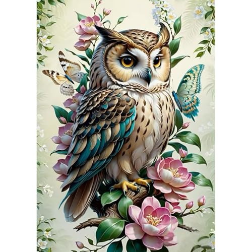 GHHKUD Eule Diamond Painting für Erwachsene, Vögel 5D Diamant Painting Bilder für Erwachsene Anfänger, DIY Diamond Art Painting Set, Full Drill Diamant Malerei für Dekoration 30x40 CM GHHKUD Eule Diamond Painting für Erwachsene, Vögel 5D Diamant Painting Bilder für Erwachsene Anfänger, DIY Diamond Art Painting Set, Full Drill Diamant Malerei für Dekoration 30x40 CM von GHHKUD