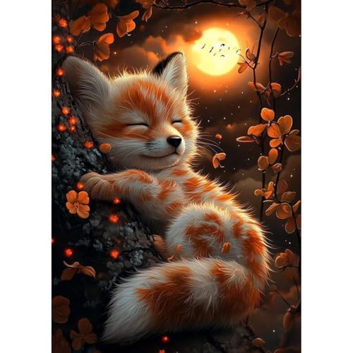 GHHKUD Fuchs Diamond Painting für Erwachsene, Tiere 5D Diamant Painting Bilder für Erwachsene Anfänger, DIY Diamond Art Painting Set, Full Drill Diamant Malerei für Dekoration 30x40 CM GHHKUD Fuchs Diamond Painting für Erwachsene, Tiere 5D Diamant Painting Bilder für Erwachsene Anfänger, DIY Diamond Art Painting Set, Full Drill Diamant Malerei für Dekoration 30x40 CM von GHHKUD