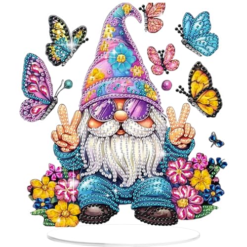 GHHKUD Gnome Diamond Painting Desktop Deko für Erwachsene Kinder, Diamond Painting Tischdekoration, 5D Diamant Painting Bilder Kits, DIY Diamant-Malerei Deko für den Schreibtisch, Box Paket GHHKUD Gnome Diamond Painting Desktop Deko für Erwachsene Kinder, Diamond Painting Tischdekoration, 5D Diamant Painting Bilder Kits, DIY Diamant-Malerei Deko für den Schreibtisch, Box Paket von GHHKUD