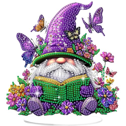 GHHKUD Gnomenblume Diamond Painting Desktop Deko für Erwachsene Kinder, Diamond Painting Tischdekoration, 5D Diamant Painting Bilder Kits, DIY Diamant-Malerei Deko für den Schreibtisch, Box Paket GHHKUD Gnomenblume Diamond Painting Desktop Deko für Erwachsene Kinder, Diamond Painting Tischdekoration, 5D Diamant Painting Bilder Kits, DIY Diamant-Malerei Deko für den Schreibtisch, Box Paket von GHHKUD