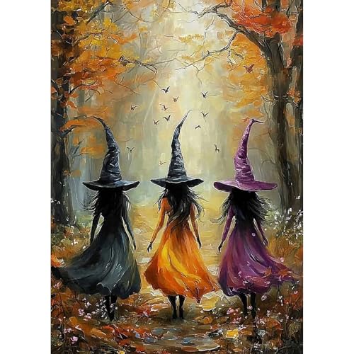 GHHKUD Halloween Hexe Diamond Painting Set für Erwachsene, 5D Diamant Painting Bilder für Erwachsene Anfänger, DIY Full Drill Diamant Malerei Bilder für Dekoration 30x40 CM GHHKUD Halloween Hexe Diamond Painting Set für Erwachsene, 5D Diamant Painting Bilder für Erwachsene Anfänger, DIY Full Drill Diamant Malerei Bilder für Dekoration 30x40 CM von GHHKUD