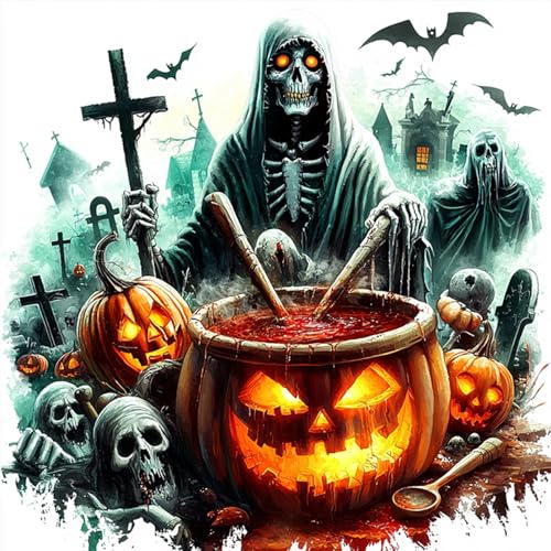 GHHKUD Halloween Totenkopf Diamond Painting Set für Erwachsene, 5D Diamant Painting Bilder für Erwachsene Anfänger, DIY Full Drill Diamant Malerei Bilder Dekoration 30x30 CM GHHKUD Halloween Totenkopf Diamond Painting Set für Erwachsene, 5D Diamant Painting Bilder für Erwachsene Anfänger, DIY Full Drill Diamant Malerei Bilder Dekoration 30x30 CM von GHHKUD