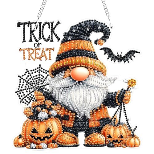 GHHKUD Halloween Zwerge Diamond Painting Fensterbilder Beidseitige, Diamond Painting Anhänger mit Kette, Diamant Malerei Bilder Kristall Anhänger, Wandbehang Kits für Eingang und Fenster Wand Decor GHHKUD Halloween Zwerge Diamond Painting Fensterbilder Beidseitige, Diamond Painting Anhänger mit Kette, Diamant Malerei Bilder Kristall Anhänger, Wandbehang Kits für Eingang und Fenster Wand Decor von GHHKUD