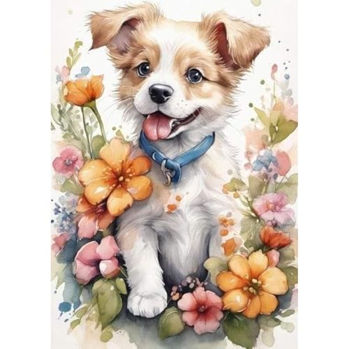 GHHKUD Hund Diamond Painting für Erwachsene, Tiere 5D Diamant Painting Bilder für Erwachsene Anfänger, DIY Diamond Art Painting Set, Full Drill Diamant Malerei für Dekoration 30x40 CM GHHKUD Hund Diamond Painting für Erwachsene, Tiere 5D Diamant Painting Bilder für Erwachsene Anfänger, DIY Diamond Art Painting Set, Full Drill Diamant Malerei für Dekoration 30x40 CM von GHHKUD