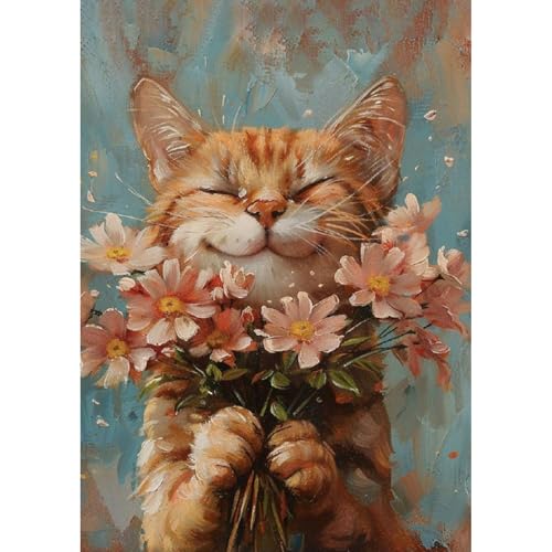 GHHKUD Katze Diamond Painting für Erwachsene, Tiere 5D Diamant Painting Bilder für Erwachsene Anfänger, DIY Diamond Art Painting Set, Full Drill Diamant Malerei für Dekoration 30x40 CM GHHKUD Katze Diamond Painting für Erwachsene, Tiere 5D Diamant Painting Bilder für Erwachsene Anfänger, DIY Diamond Art Painting Set, Full Drill Diamant Malerei für Dekoration 30x40 CM von GHHKUD