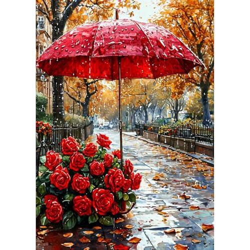 GHHKUD Landschaften Diamond Painting für Erwachsene, 5D DIY Blumen Diamant Painting Bilder für Erwachsene Anfänger, Diamond Art Painting Set, Full Drill Diamant Malerei für Dekoration 30x40 cm von GHHKUD