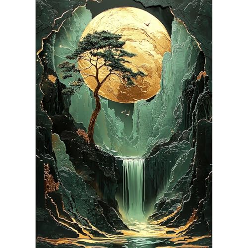 GHHKUD Landschaften Diamond Painting für Erwachsene, 5D DIY Diamant Painting Bilder für Erwachsene Anfänger, Diamond Art Painting Set, Full Drill Diamant Malerei für Dekoration 30x40 cm von GHHKUD