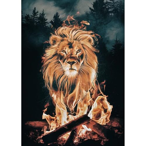 GHHKUD Löwe Diamond Painting für Erwachsene, Tiere 5D Diamant Painting Bilder für Erwachsene Anfänger, DIY Diamond Art Painting Set, Full Drill Diamant Malerei für Dekoration 30x40 CM GHHKUD Löwe Diamond Painting für Erwachsene, Tiere 5D Diamant Painting Bilder für Erwachsene Anfänger, DIY Diamond Art Painting Set, Full Drill Diamant Malerei für Dekoration 30x40 CM von GHHKUD