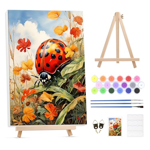 GHHKUD Malen Nach Zahlen Erwachsene, DIY Handgemalt Ölgemälde Kit für Anfänger und Erwachsene Mit Rahmen & Holzstaffelei und Acrylfarbe Pflanzen Insekten Malen nach Zahlen Als Geschenk-30X40cm GHHKUD Malen Nach Zahlen Erwachsene, DIY Handgemalt Ölgemälde Kit für Anfänger und Erwachsene Mit Rahmen & Holzstaffelei und Acrylfarbe Pflanzen Insekten Malen nach Zahlen Als Geschenk-30X40cm von GHHKUD