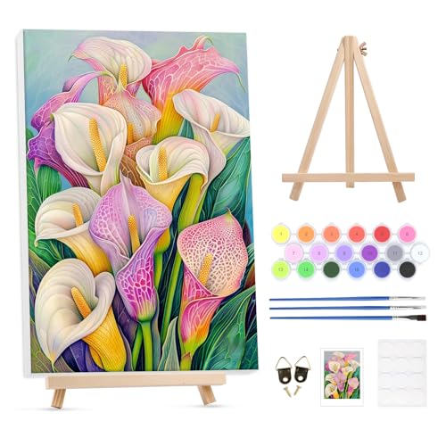 GHHKUD Malen Nach Zahlen Erwachsene Blumen, DIY Handgemalt Ölgemälde Kit für Anfänger und Erwachsene Mit Holzrahmen&Holzstaffelei und Acrylfarbe Malen nach Zahlen für Kinder ab 7 Jahren 30 X 40cm GHHKUD Malen Nach Zahlen Erwachsene Blumen, DIY Handgemalt Ölgemälde Kit für Anfänger und Erwachsene Mit Holzrahmen&Holzstaffelei und Acrylfarbe Malen nach Zahlen für Kinder ab 7 Jahren 30 X 40cm von GHHKUD